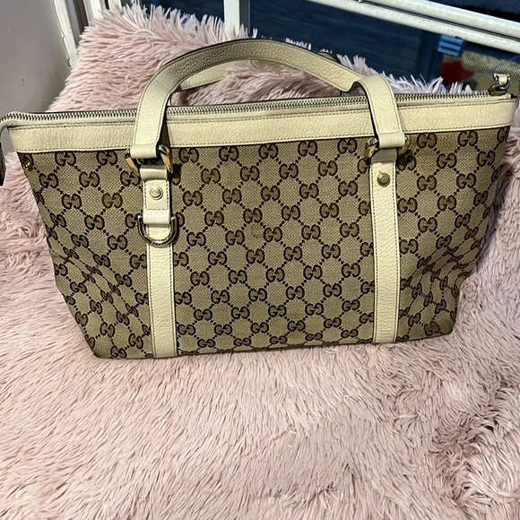 GUCCi tote bag  GG handle 52 gusset 12 height 21 height - Picture 2 of 8